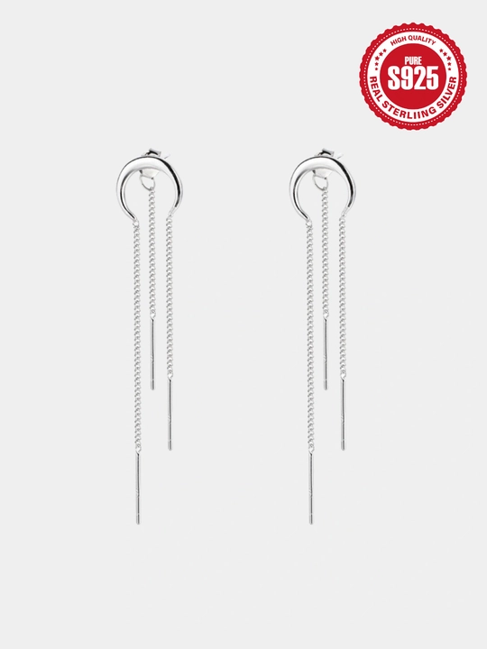 Серьги женские ALIXANDRA из серебра 925 пробы, длинные серьги-цепочки - 