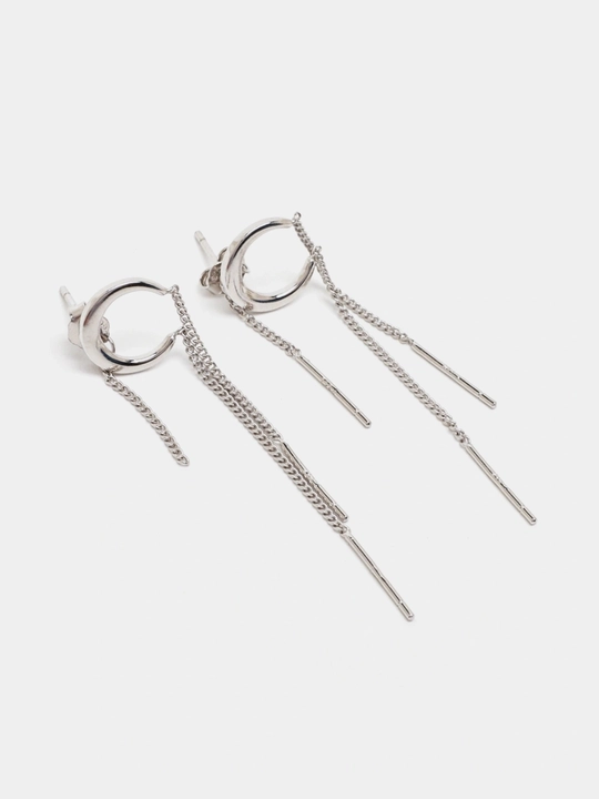 Серьги женские ALIXANDRA из серебра 925 пробы, длинные серьги-цепочки