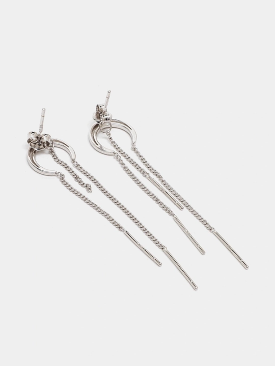Серьги женские ALIXANDRA из серебра 925 пробы, длинные серьги-цепочки