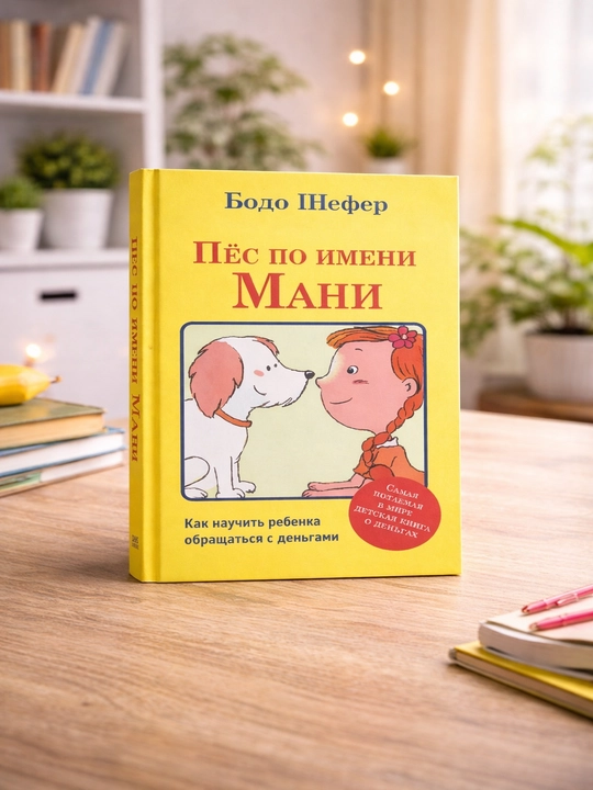 Книга Бодо Шефер «Пёс по имени Мани» финансовая книга для детей (узб и рус) - 