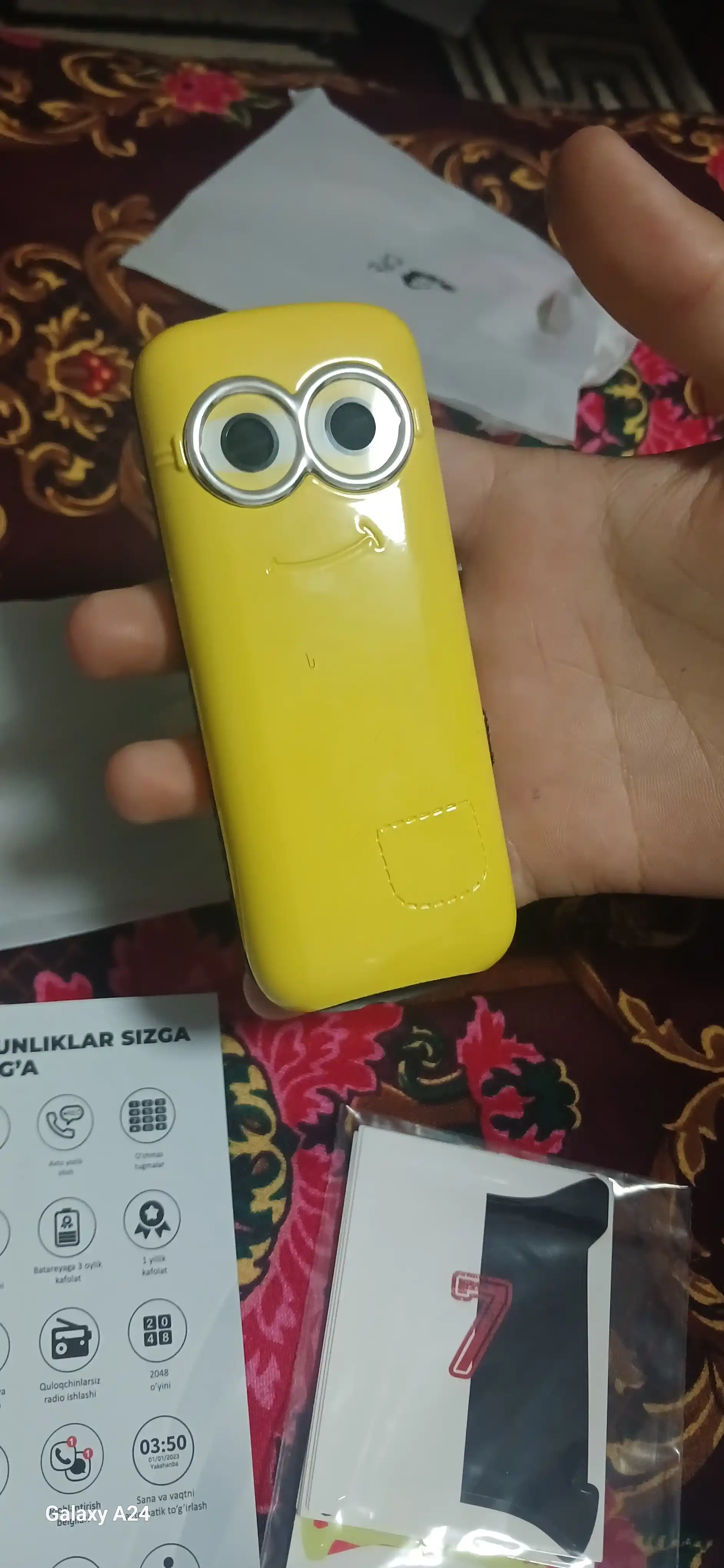 Детский кнопочный телефон Novey M350 Kids, без камеры, SOS, наклейки