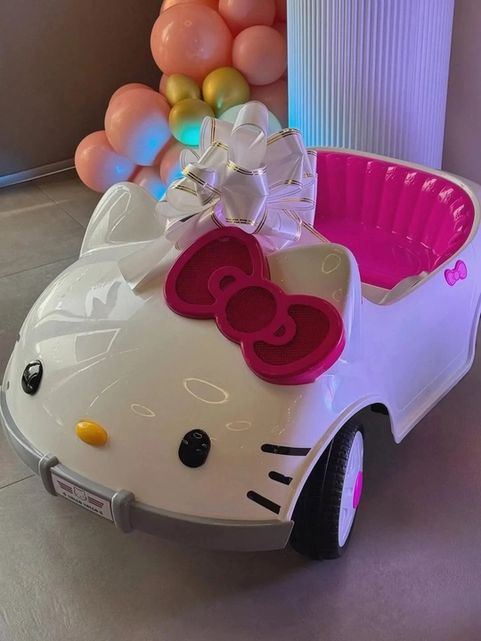 Детский электромобиль Hello Kitty стильная машинакаталка для маленькой принцессы в подарок - 