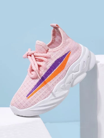 Детские кроссовки, слипоны, cетка, летняя обувь, 25-34 — PIYOKID-YEEZY-РОЗОВ-34