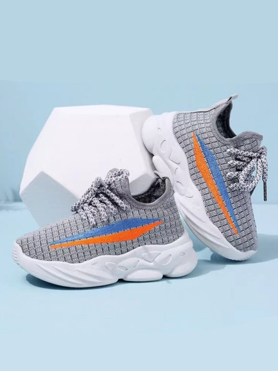 Детские кроссовки, слипоны, cетка, летняя обувь, 25-34 — PIYOKID-YEEZY-СЕРЫЙ-31