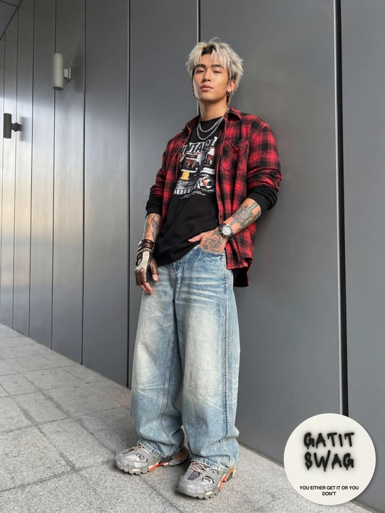 Jinsi baggy oversize Y2K