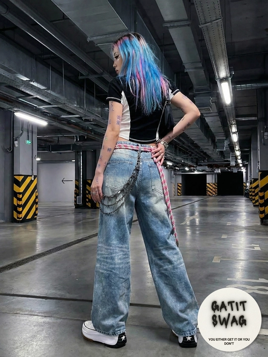 Jinsi baggy oversize Y2K