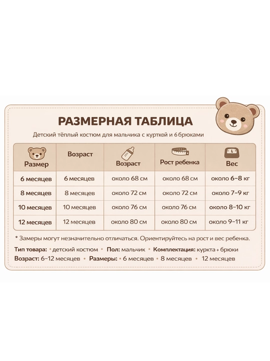 Детский костюм, костюм для малыша, комплект для мальчика, теплый костюм детский