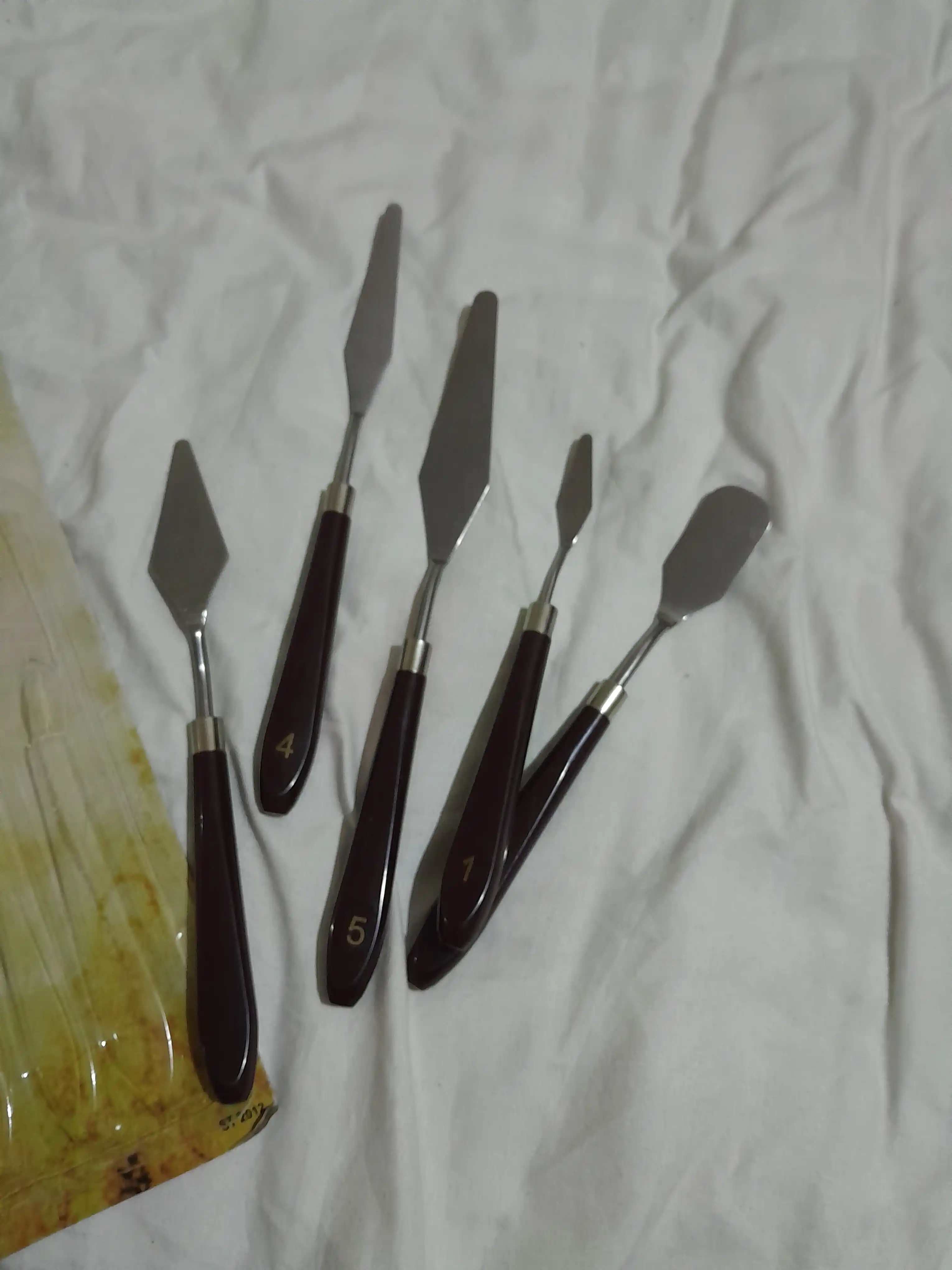 5 ta dona oshxona mastixin spatulalari to‘plami — krem va bezaklar uchun, ijodkorlik uchun