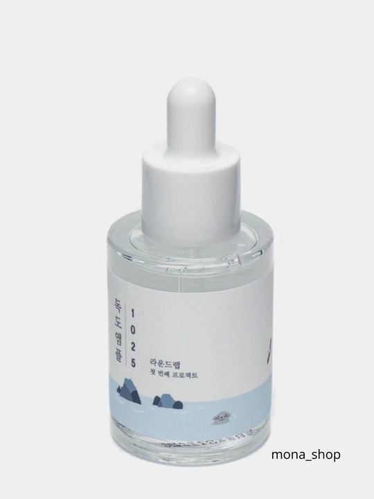 Dengiz suvi bilan namlantiruvchi Round Lab 1025 Dokdo ampulasi, yuz uchun zardob, 40 ml