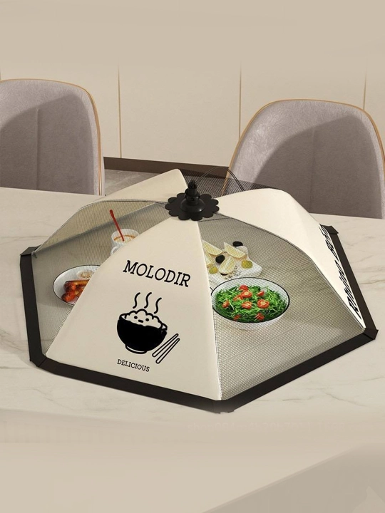 Зонт-сетка для продуктов складной защитный колпак от мух и пыли, крышка для еды на стол