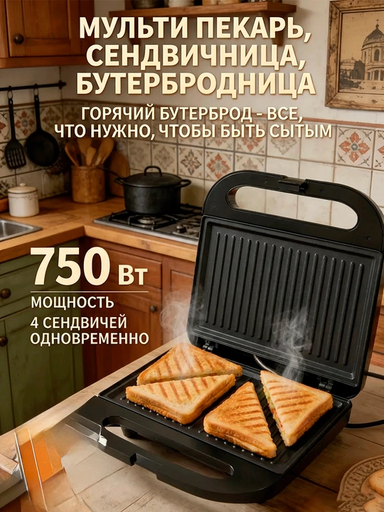 Ko'p funktsiyali vafli pishirgich-toster, sendvich pishirgich, 3 tasi 1 da, 5 tasi 1 da - 