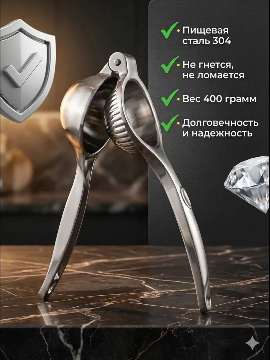 Sitirus mevalar uchun qo‘l siqgich, limon va apelsin uchun press, metall sok siqgich