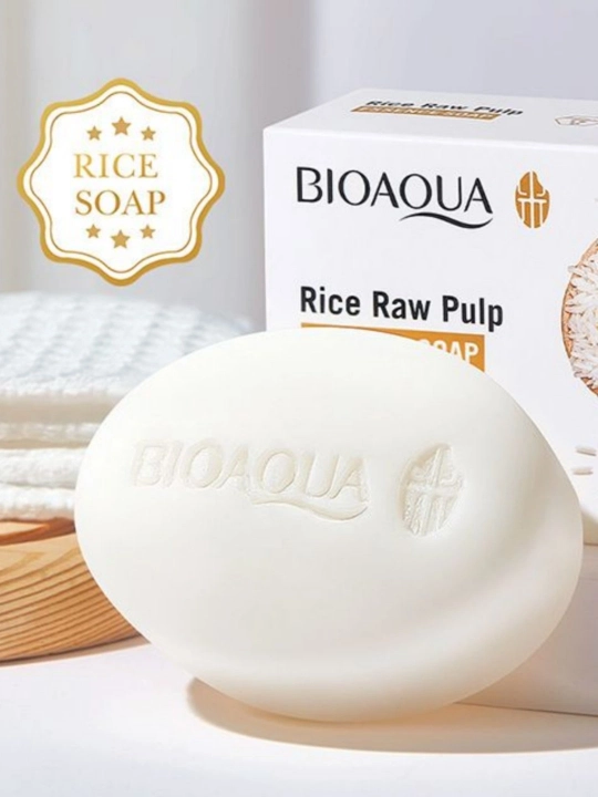 Oqartiruvchi sovun BIOAQUA, guruch ektrakti bilan, yuz va tana uchun, 100 g - 