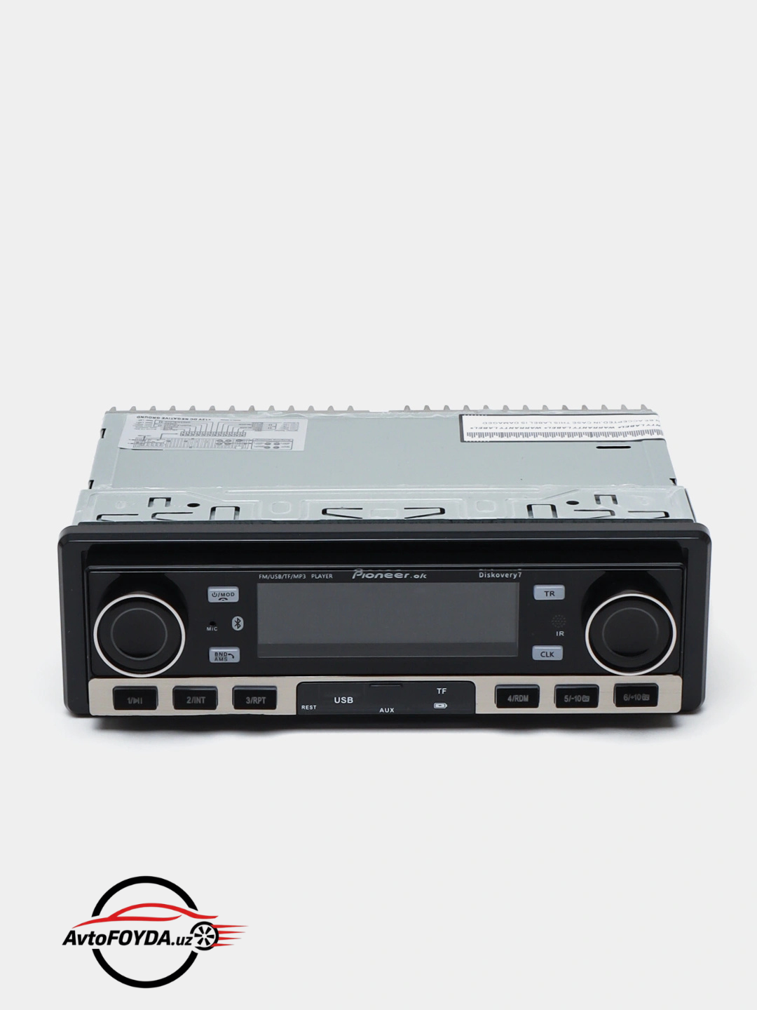 Pioneer 1DIN magnitola Bluetooth USB AUX TF deyarli barcha avtomobillarga mos
