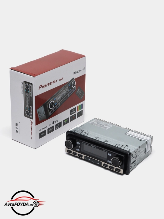 Pioneer 1DIN magnitola Bluetooth USB AUX TF deyarli barcha avtomobillarga mos - 