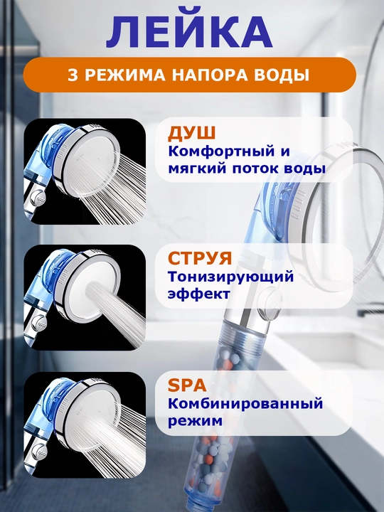 Лейка для душа с фильтром, лейка с универсальной насадкой, душевая лейка с фильтром
