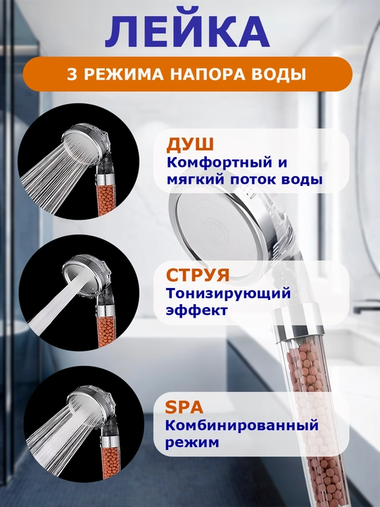 Лейка для душа с фильтром, лейка с универсальной насадкой, душевая лейка с фильтром