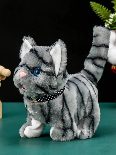 Котенок игрушка интерактивная, кошка робот, собачка робот, умный кот ходит, мяукает, лает