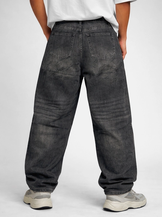 Erkaklar baggy jinsi shim Y2K, keng oversize jinsilar, paxta mato