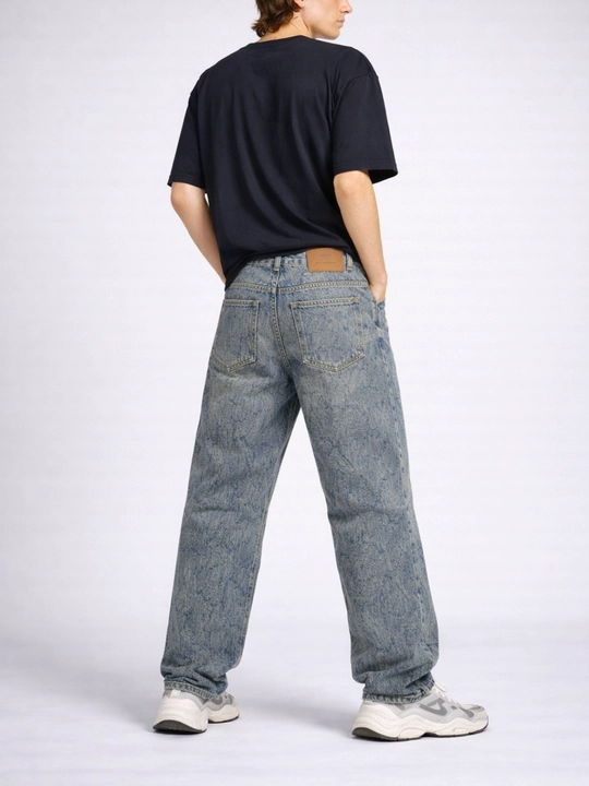 Erkaklar baggy jinsi shim Y2K, keng oversize jinsilar, paxta mato