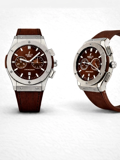 Hublot Мужские Наручные Часы Черные Металлический Корпус Классический Дизайн — RSAVDO1-1898-КОРИЧН