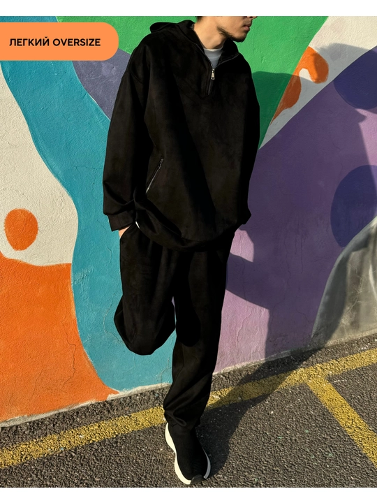 Velour Black sport kostyumi