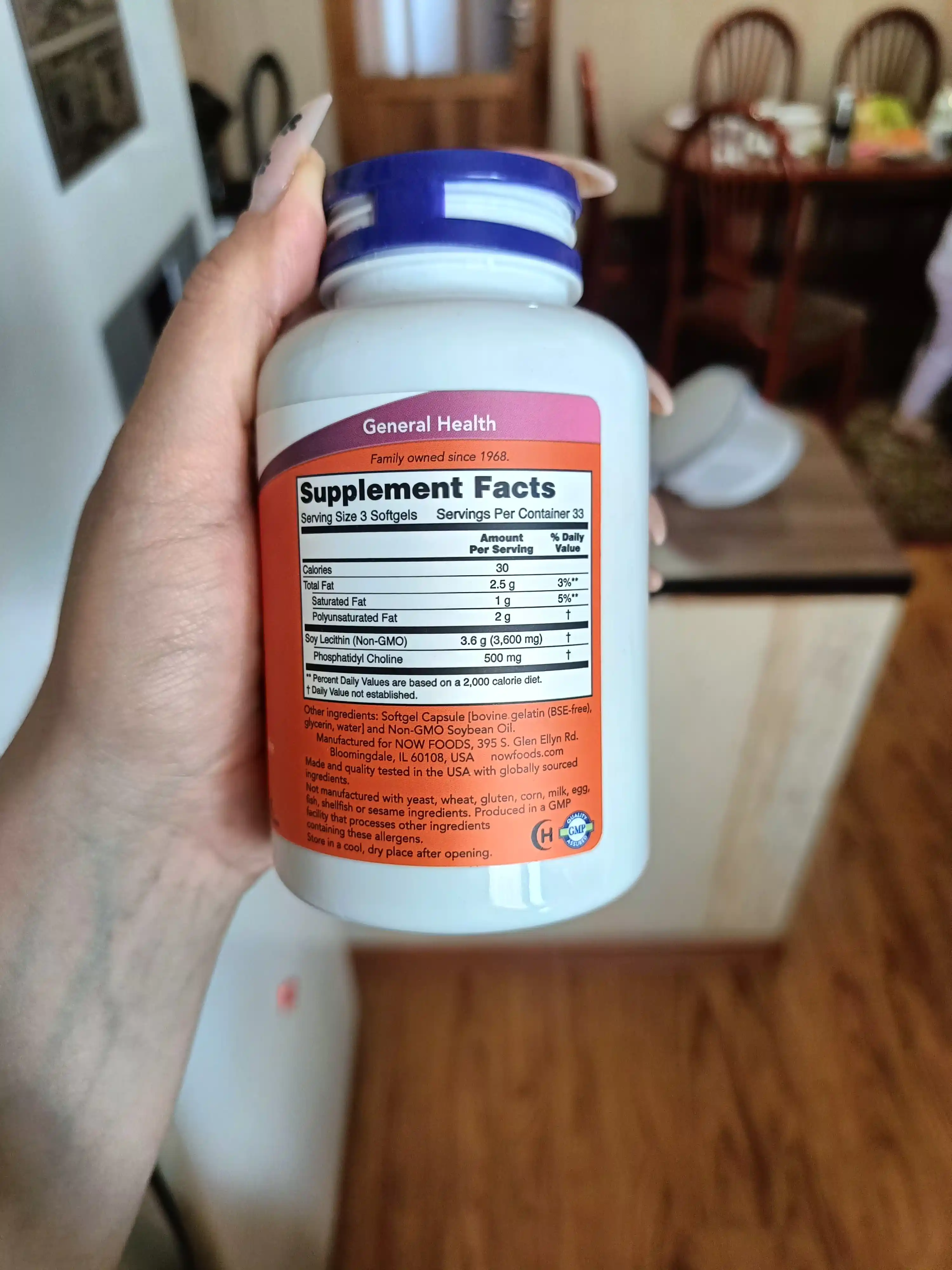 NOW Foods, Lesitin, Letsitin, 1200 mg, 100 kapsulalar