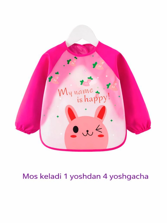 Bolalar uchun so'lakcha, bolalar furtuki, yenglar bilan, rasm chizish va ijodkorlik uchun