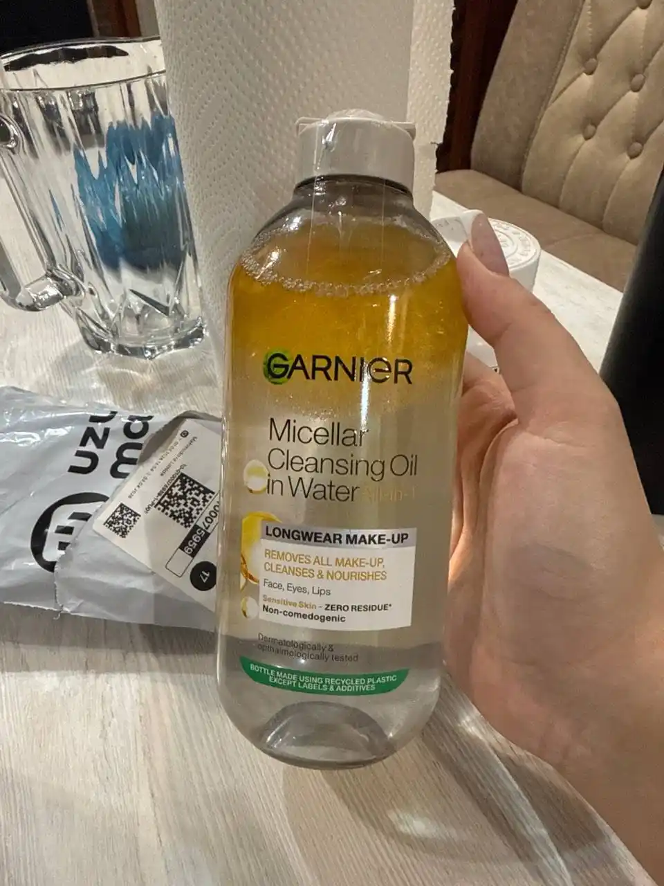 Garnier uzoq muddatli pardozni olish uchun ikki fazali misellyar suvi, 400ml