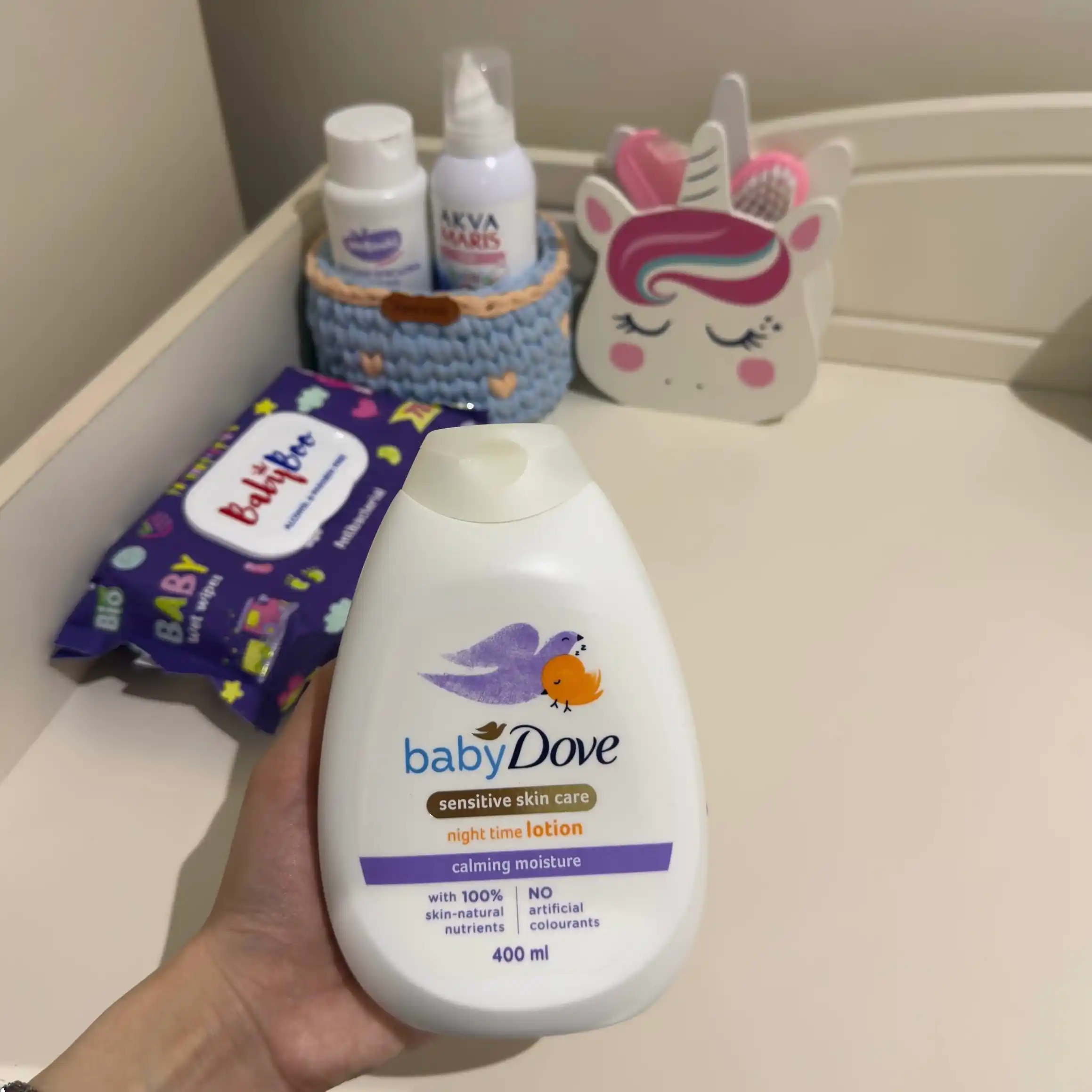 Детский ночной лосьон, Baby Dove, Успокаивающее Увлажнение, 400 мл