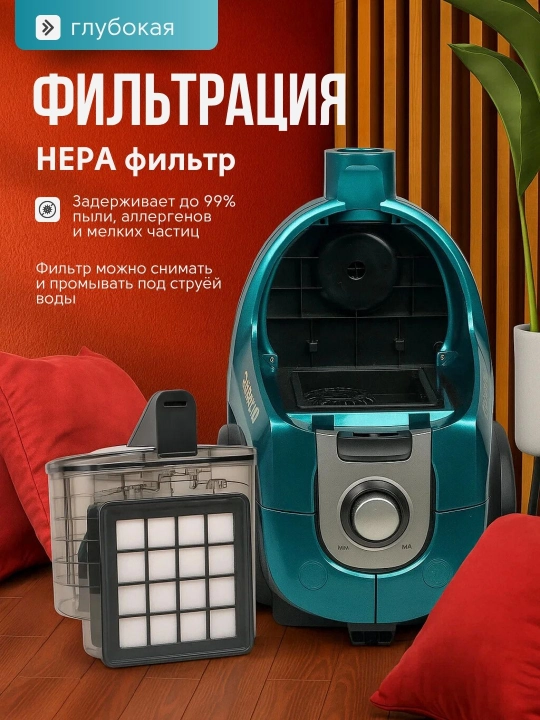 Samsung PowerPro 3600W — мощный пылесос с технологией Multi-Cyclone и контейнером 4 л
