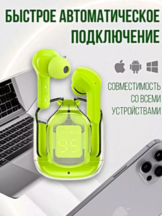 Беспроводные наушники TWS Bluetooth 5.3 с сенсорным управлением - 