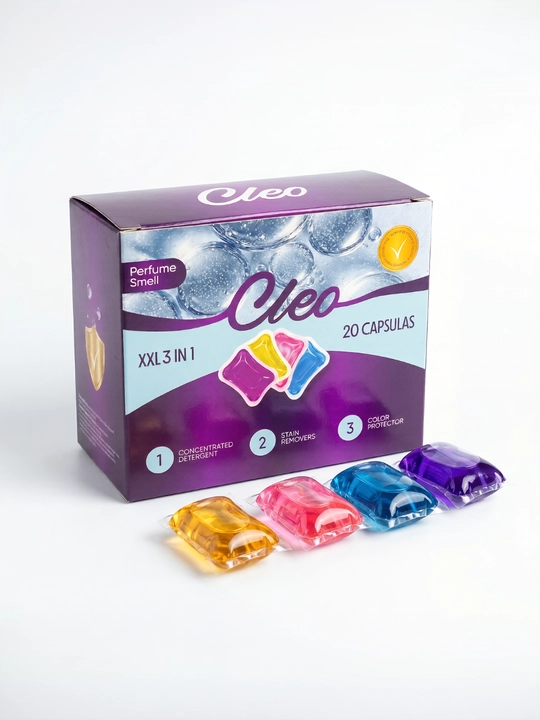 Капсулы для стирки CLEO 3 в 1, 20 и 50 капсул, парфюмированный аромат