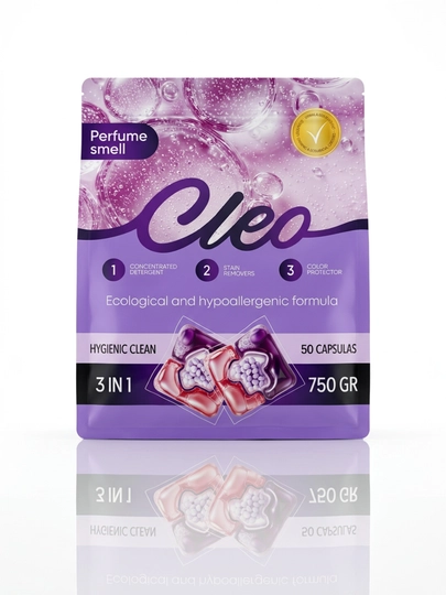 Капсулы для стирки CLEO 3 в 1, 20 и 50 капсул, парфюмированный аромат