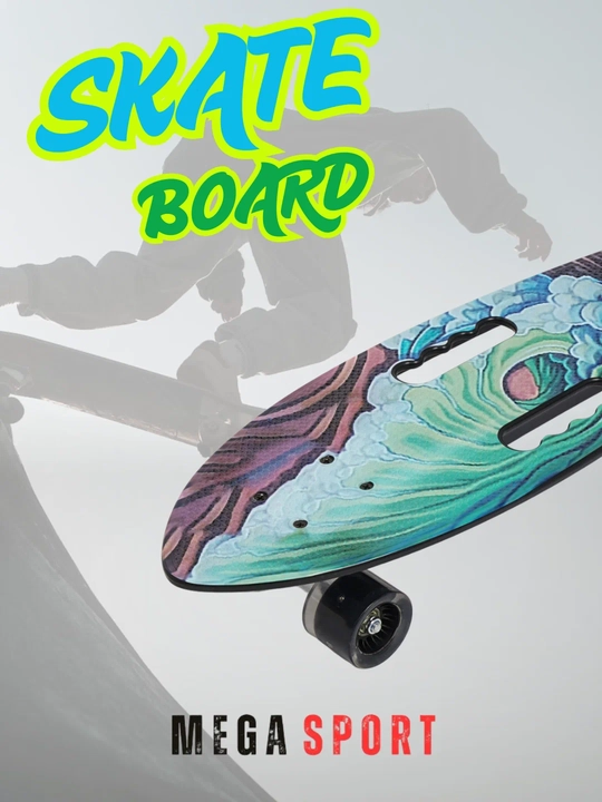 Skateboard penni bord, LED g‘ildirakli, rangli dizayn