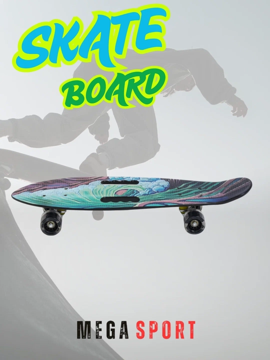 Skateboard penni bord, LED g‘ildirakli, rangli dizayn