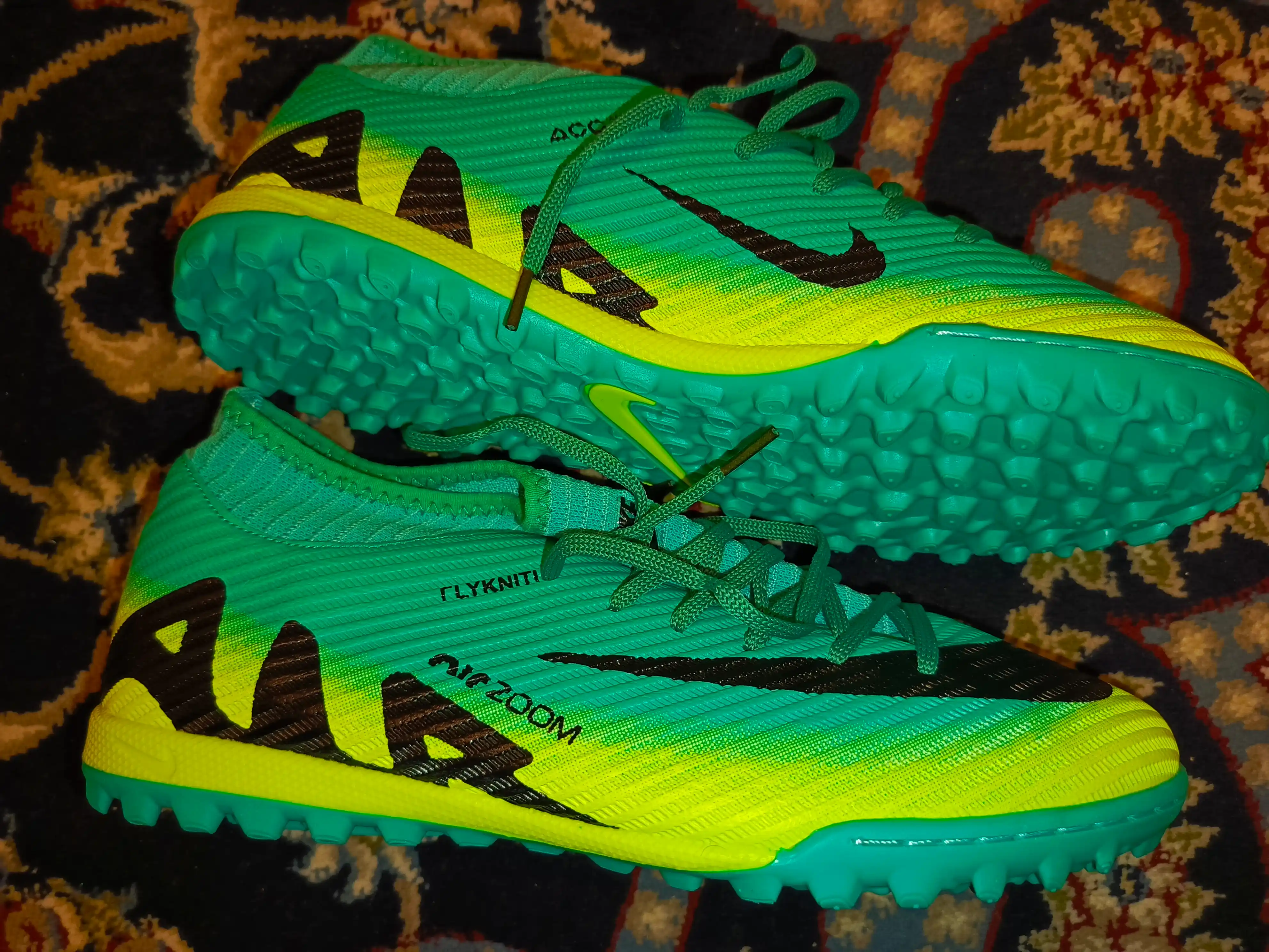 Футбольные бутсы Air Zoom, сороконожки, с манжетом и Полуманжеты, яркие цвета
