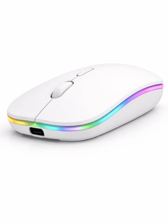 W10 RGB simsiz sichqoncha, Bluetooth/2.4G, qayta zaryadlanuvchi, LED