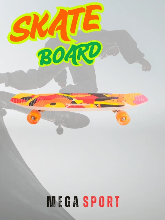 Skateboard penni bord, LED g‘ildirakli, rangli dizayn