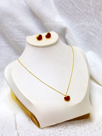 Коллекция украшений Van Cleef, колье, серьги, кольцо, цепочка для женщин — BARETTE-VCSETS-БАГРОВ