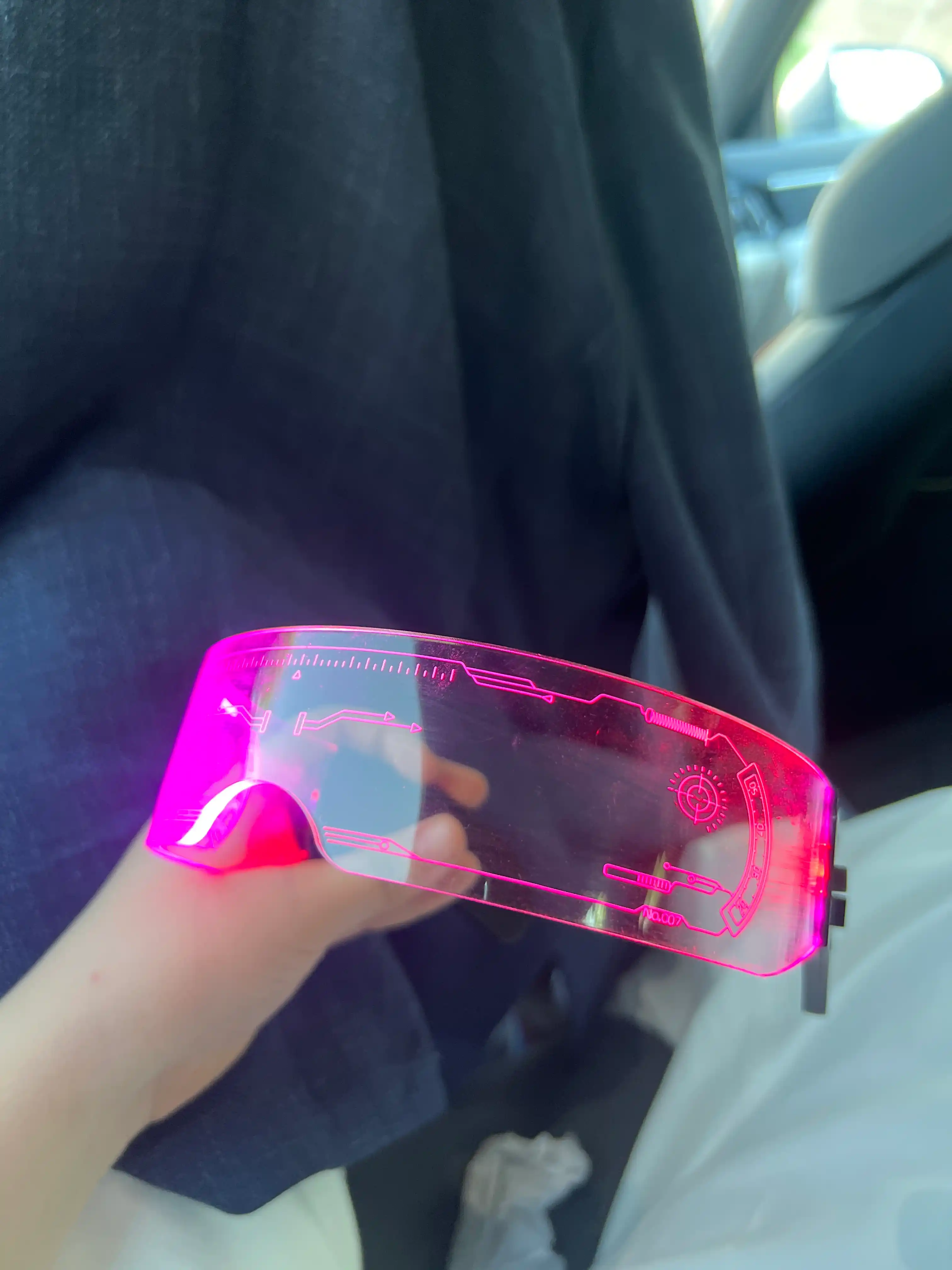 Yorqin LED ko'zoynaklar, ziyofat uchun, neon, svetodiod, uniseks, shaffof