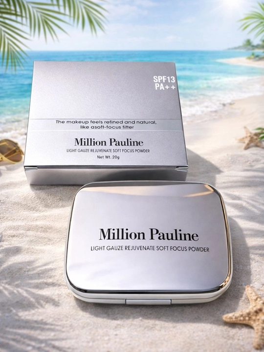 Million Pauline SPF kukuni Pudra, yuz uchun upa suvga chidamli, matlashtiruvchi, 24 soat