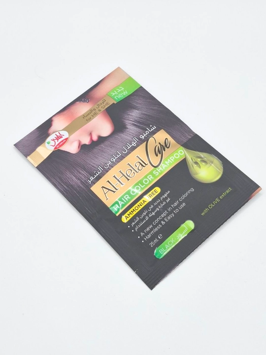 Al-Helal Care Hair Color Shampoo — шампунь-краска для волос (черный), 25 мл