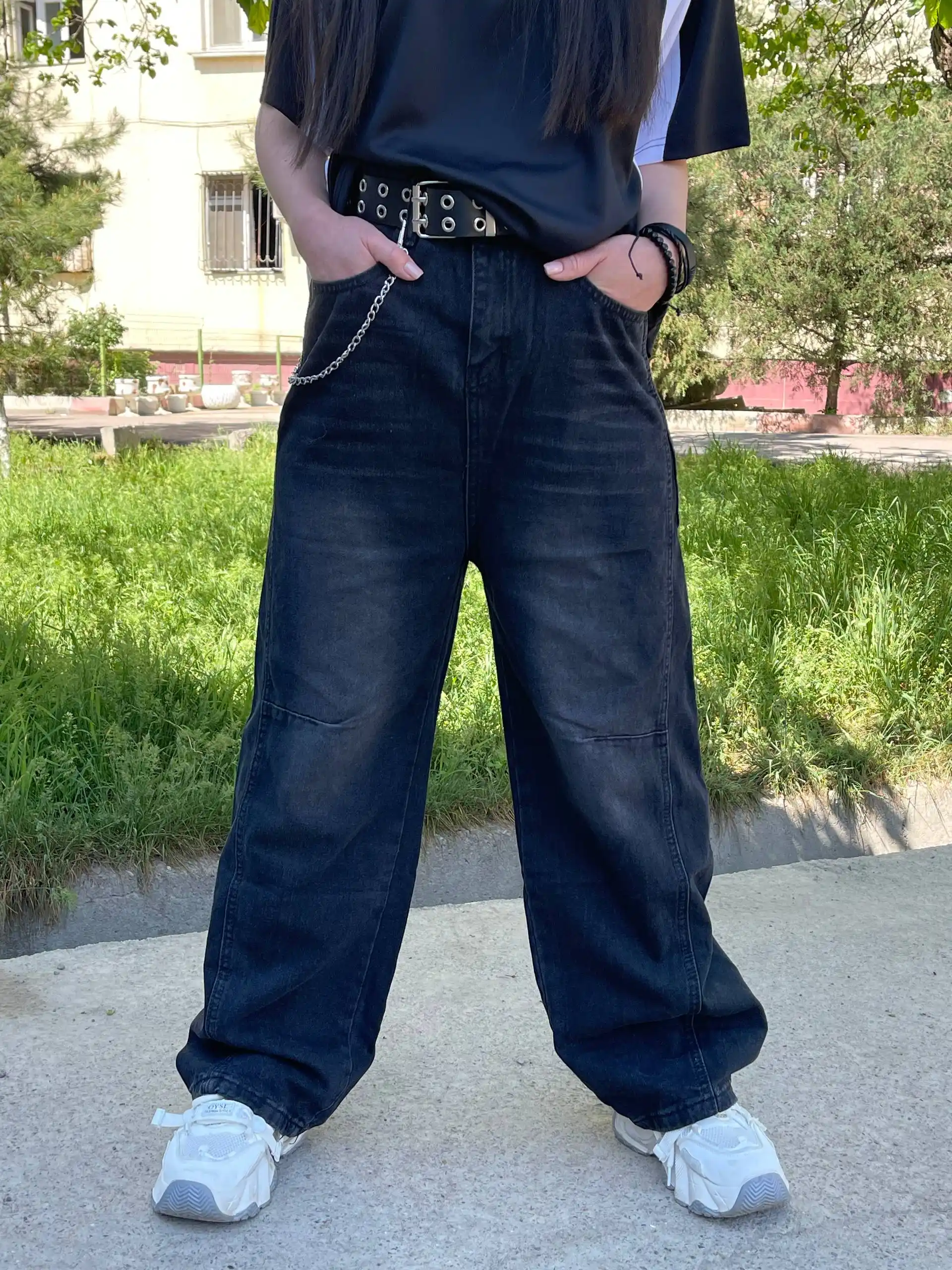 Ayollar uchun keng jinsi shimlar, erkaklar uchun BAGGY jinsi Y2K uslubida,bo‘sh,keng,S-3XL