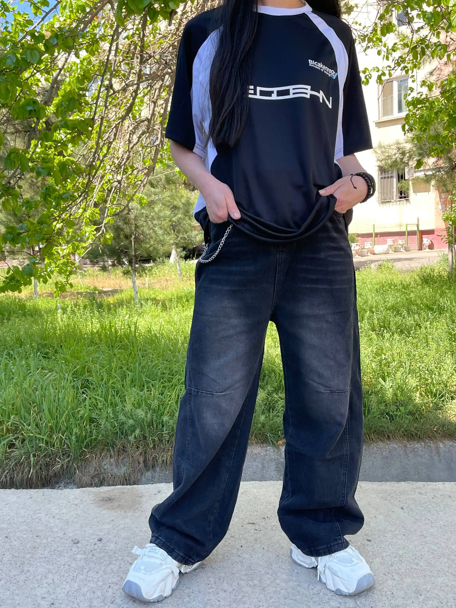 Ayollar uchun keng jinsi shimlar, erkaklar uchun BAGGY jinsi Y2K uslubida,bo‘sh,keng,S-3XL