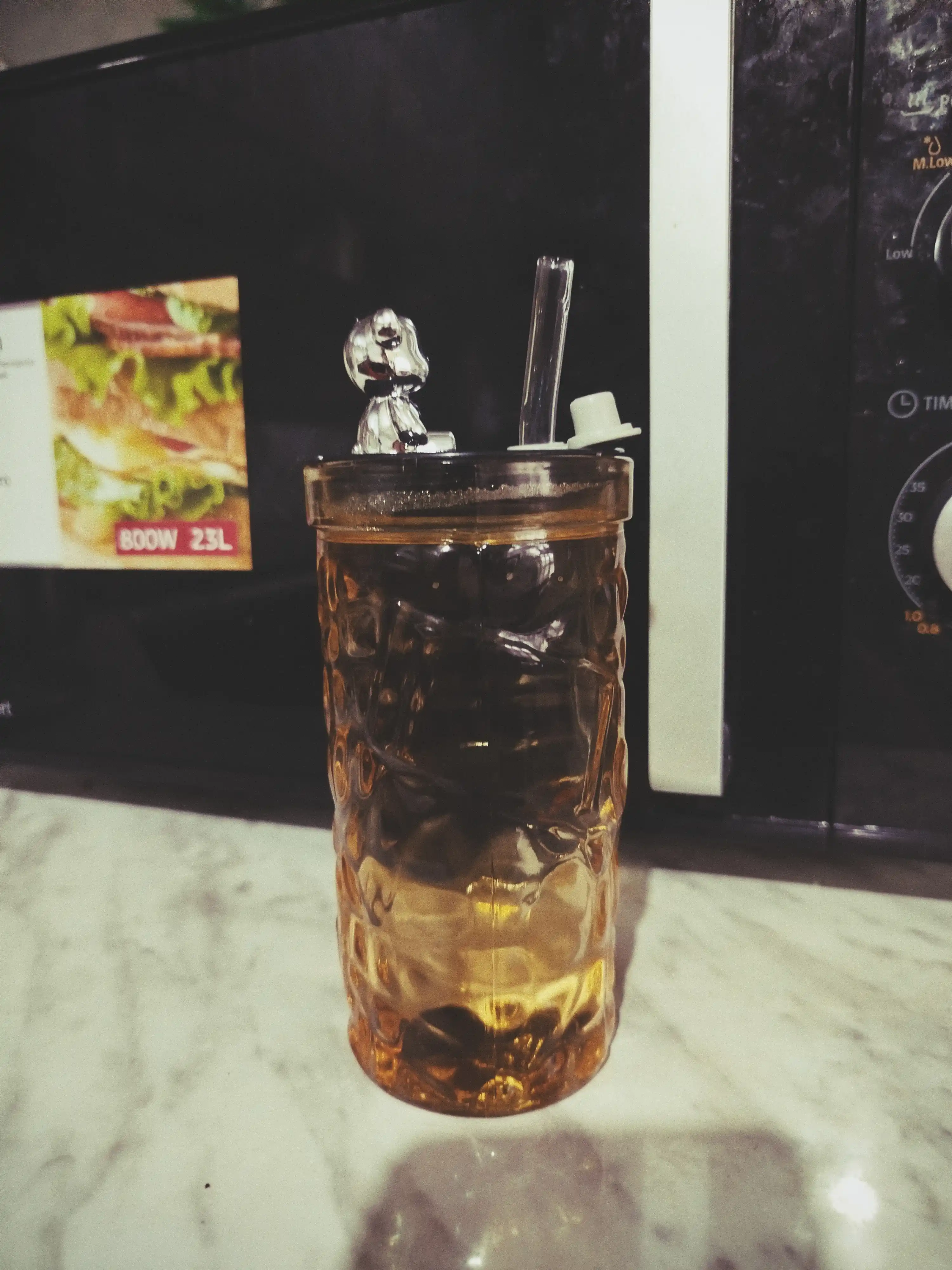 Trubochkali stakan, kapalaklar bilan, shisha stakan trubocha bilan, Butterfly, 500, 350 ml