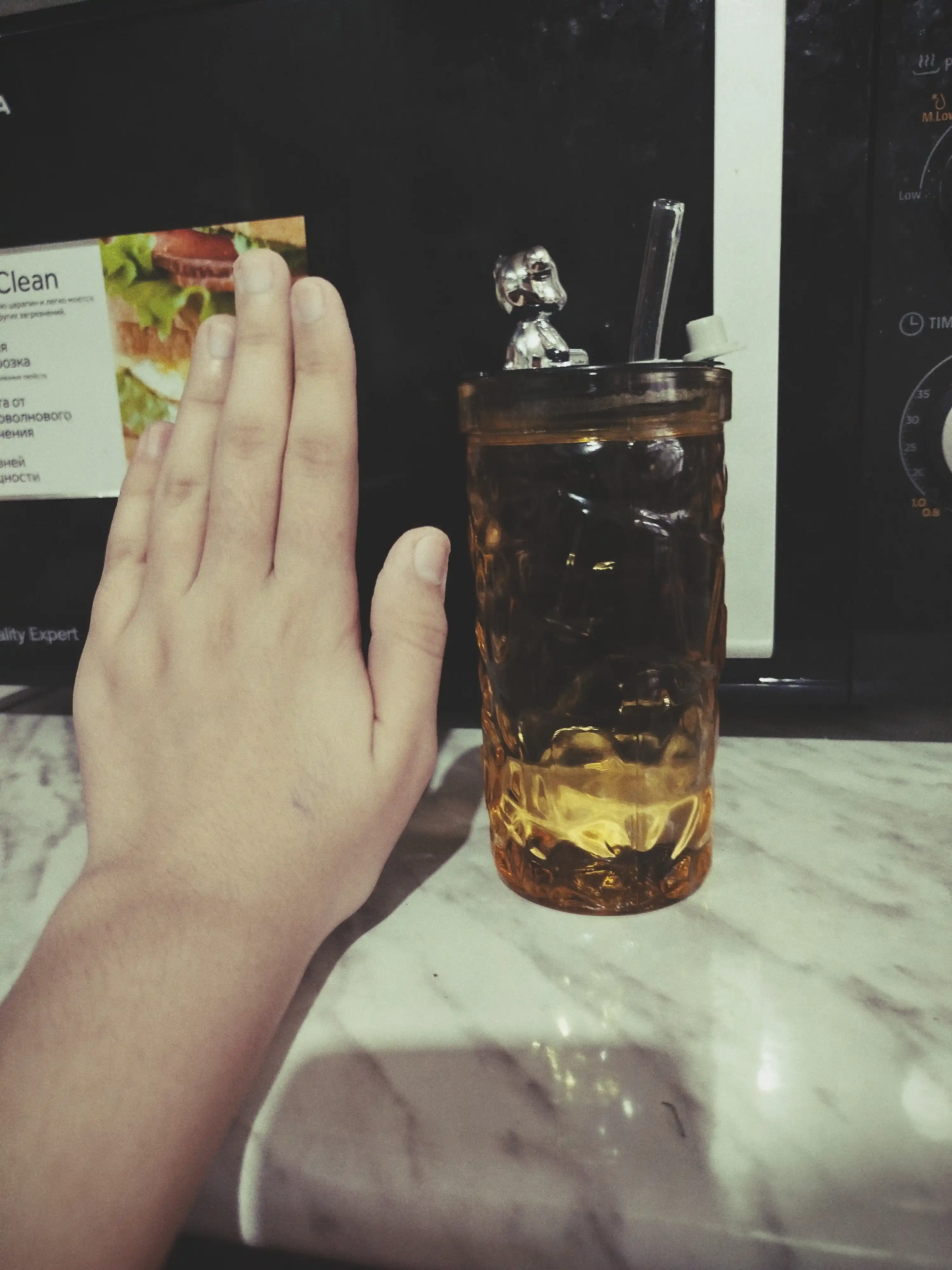 Trubochkali stakan, kapalaklar bilan, shisha stakan trubocha bilan, Butterfly, 500, 350 ml
