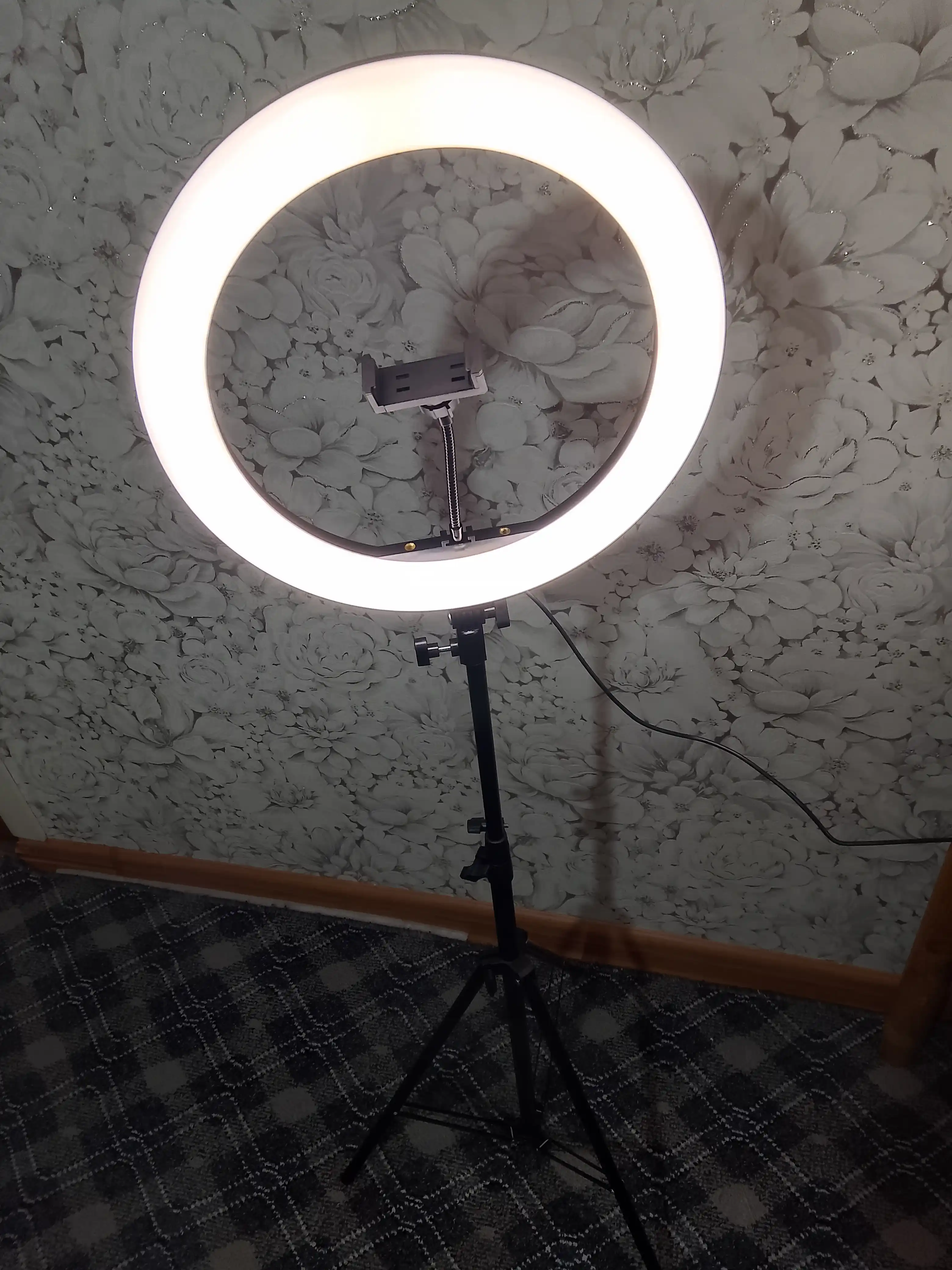 Selfi lampasi, halqali, RGB, LED, shtativ bilan, 210 sm BD 330
