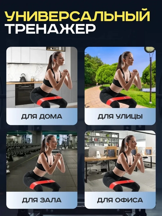 Фитнес резинки, набор 5 уровней нагрузки, эспандеры для тренировок