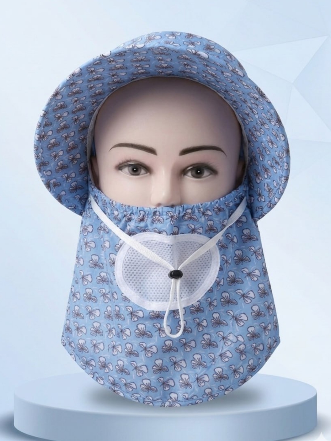 Шляпа с маской 2в1 от солнца UPF50+, защита лица и шеи